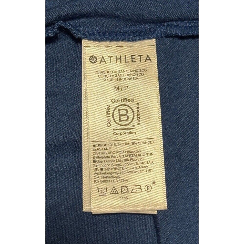Athleta Santorini Thera Dress M Medium Dark Lapis Blue Casual Sleeveless Knit - Picture 6 of 8